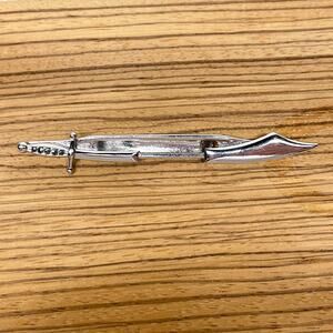 Vintage Swank Sterling Saber Sword Tie Bar Clip